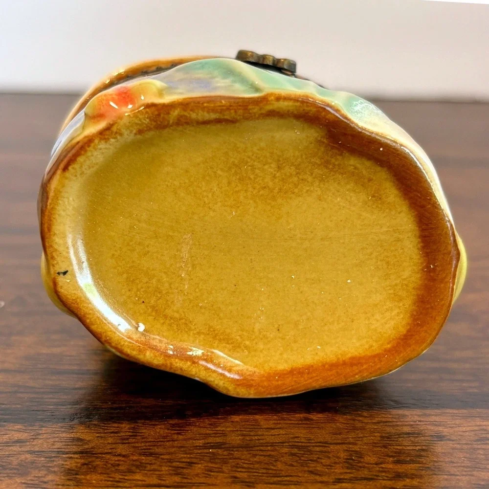 Vintage Hawaii Tropical Fish Ceramic Trinket Box Keepsake Coastal Beach Ocean